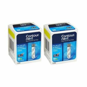 2 BOXES of 50 ct = 100 Strips Contour Subsequent Blood Glucose Test Strips EXP 10/2020