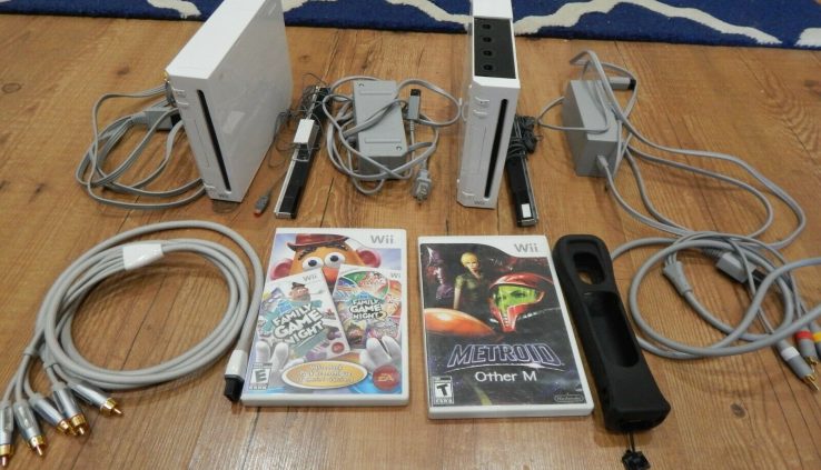 Wii Consoles, Two games, HD Wire and a Motion Plus Mask