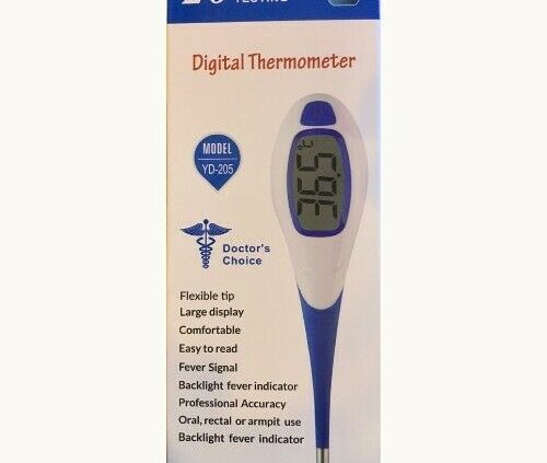 Adults Child Baby Thermometer Rectal Oral Armpit Fever Alert Digital 20 second