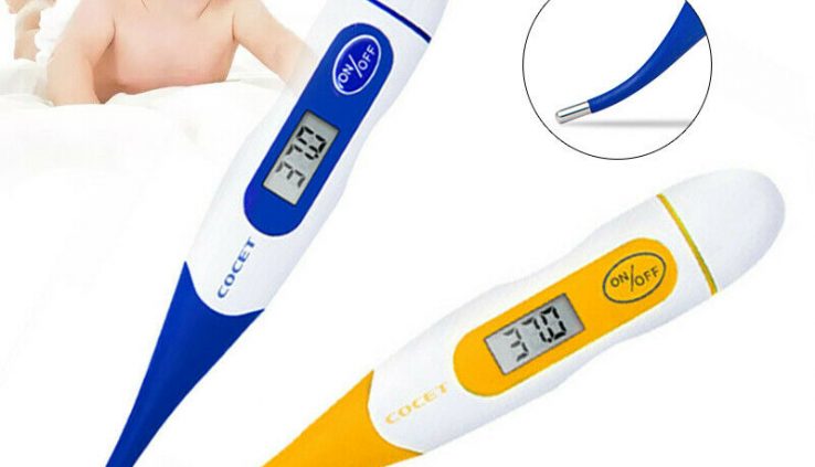 Relaxed Head Electronic LCD Thermometer Digital Little one Adult Clinical Physique Fever US