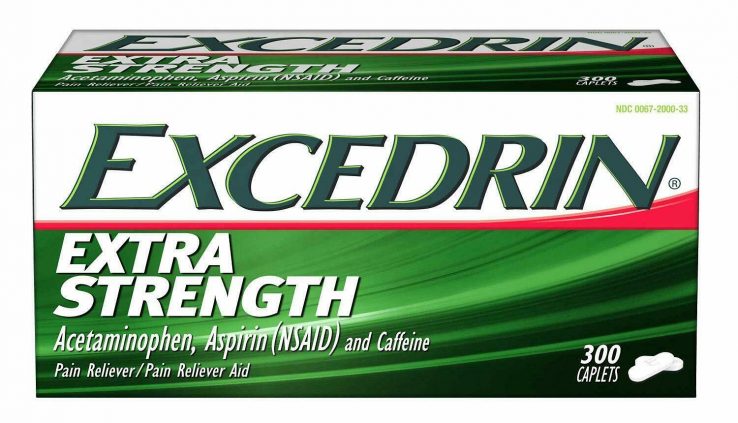 Excedrin Additional Energy Caplets for Headache Reduction, 300 count EXP 4/22