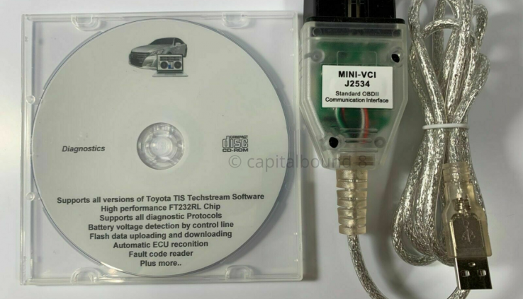 Mini VCI Diagnostic Machine Cable Scanner for Toyota Lexus TIS Techstream V13.00.22