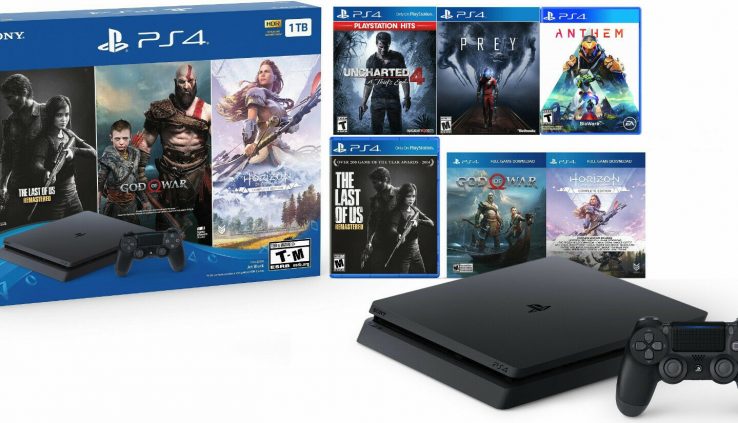 PlayStation 4 1TB Final 6 Game Bundle Solely on PS4 God of Struggle Uncharted Unique