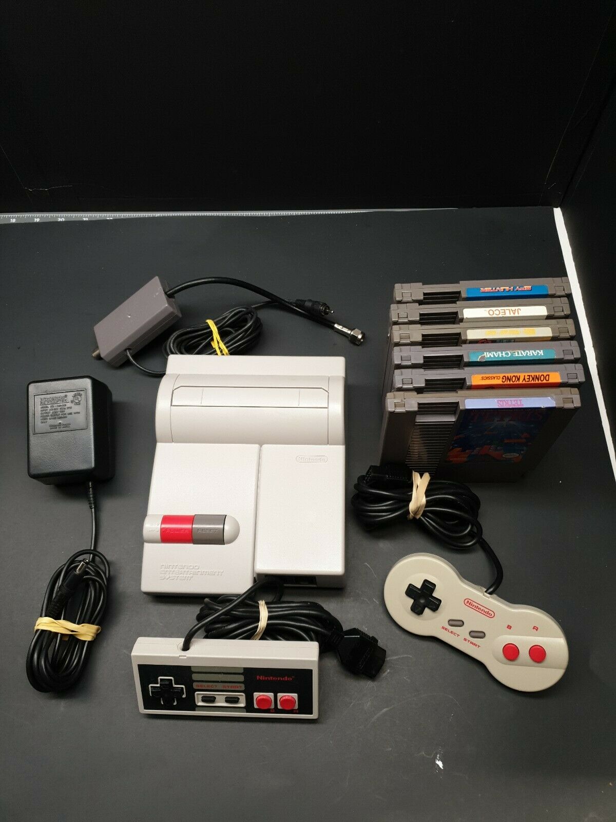 Nintendo NES-101 ORIGINAL TOP LOADER Console Machine w/6 Sport Bundle ...