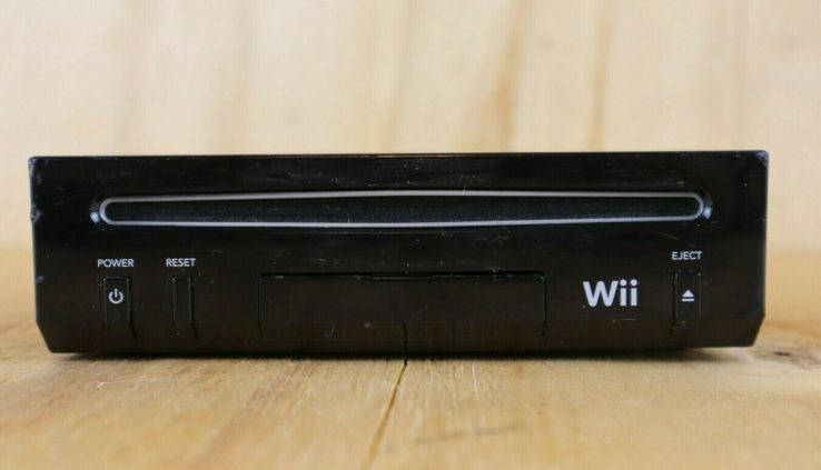 Nintendo Wii Black Replacement Console – Mannequin Black Rvl-101 – Works – TESTED