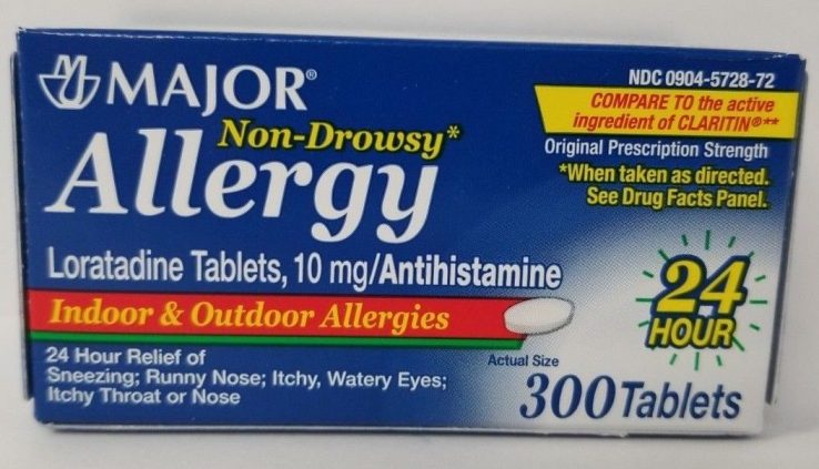 Vital Hypersensitivity Loratadine 10mg Pills, 300ct -Expiration Date 05-2021