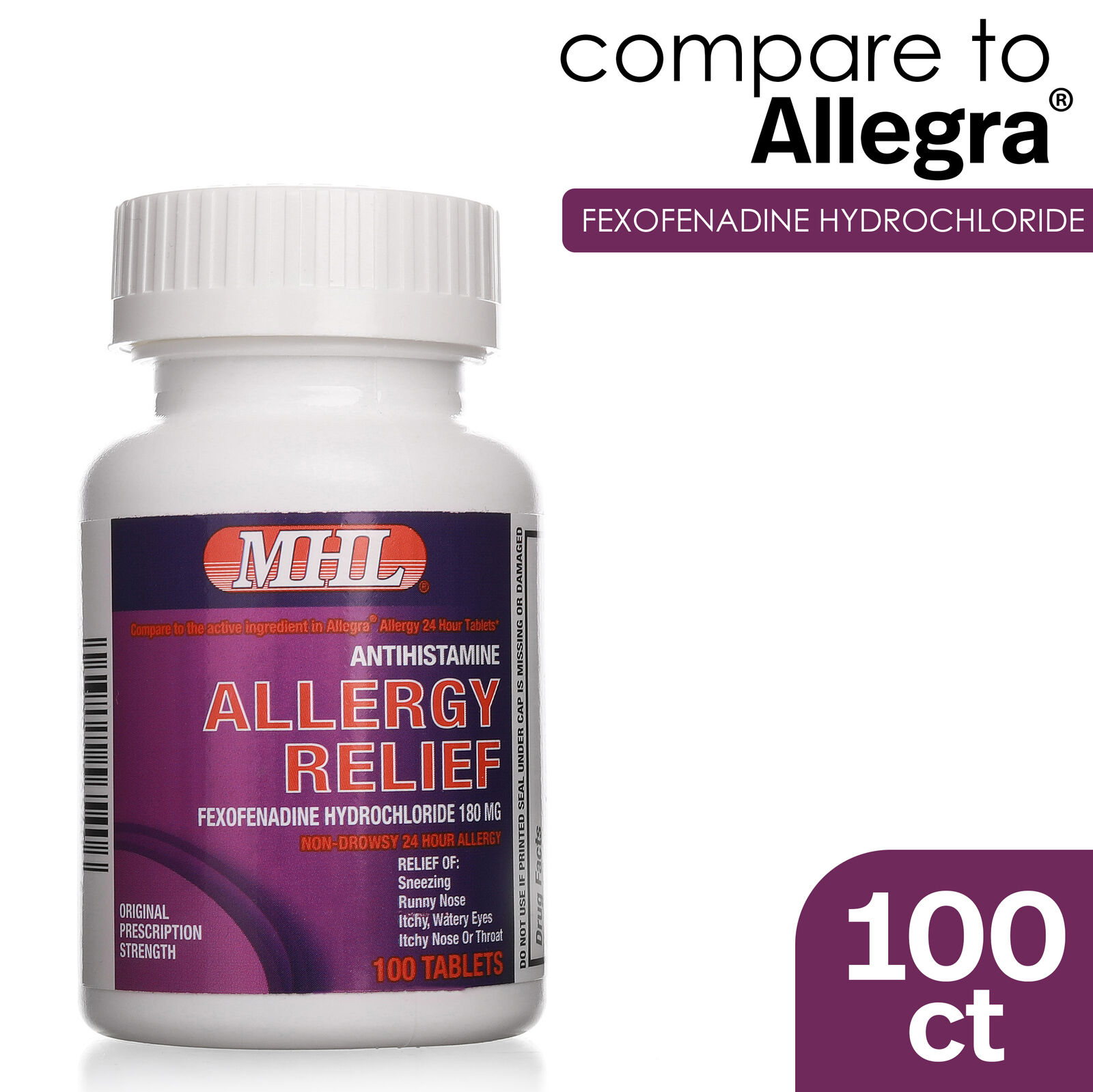 Allergy Relief Fexofenadine HCl 180 mg NonDrowsy