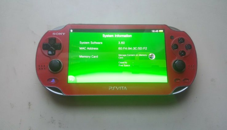 Sony PS Vita 1000 Cosmic Crimson OLED Handheld Gadget / 3.60 Fw / Conventional