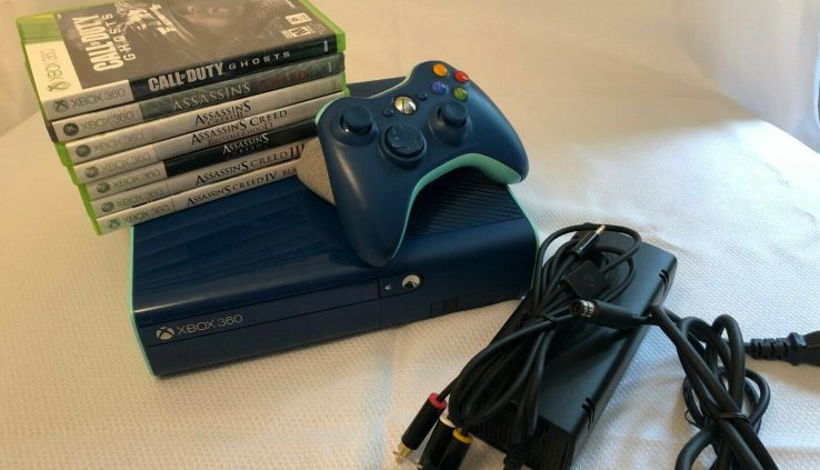 Microsoft Xbox 360E 512GB Model 1538 Console and 7 Video games! Tidy and works GREAT!