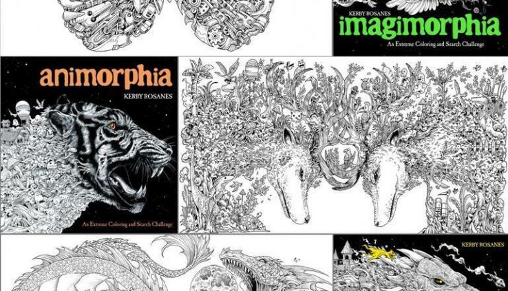 Crude Adult Coloring ANIMORPHIA IMAGIMORPHIA & MYTHOMORPHIA Put of Books 1-3