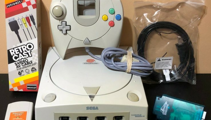 Sega Dreamcast White HKT-3020 Complete Console Bundle – Radiant & Tested Working