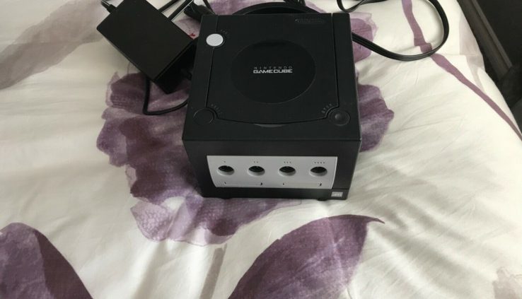 Shadowy Nintendo Gamecube Console most appealing with connectors