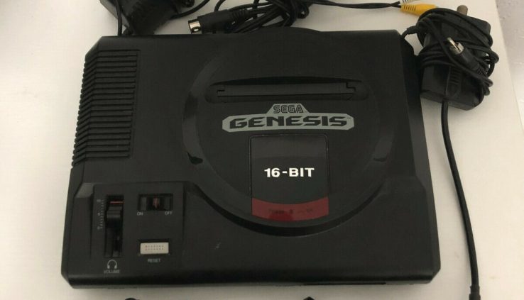 Sega Genesis + Two Controllers + Golden Axe II Poster (TESTED WORKING) 