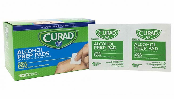 CURAD Medium 70% Alcohol Prep Pads In my opinion Wrapped STERILE 100 pcs/box