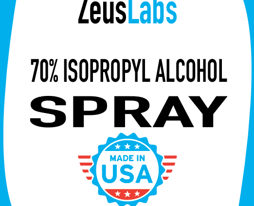 USA MADE ZUES LABS 70% ISOPROPYL ALCOHOL SPRAY 2 FL OZ