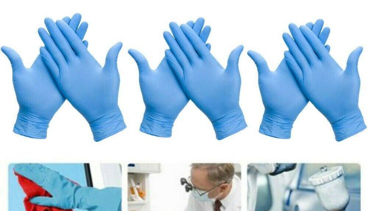 100/400/1000 PCS Disposable Gloves Clinical Nitrile Powder Free Non Vinyl Latex