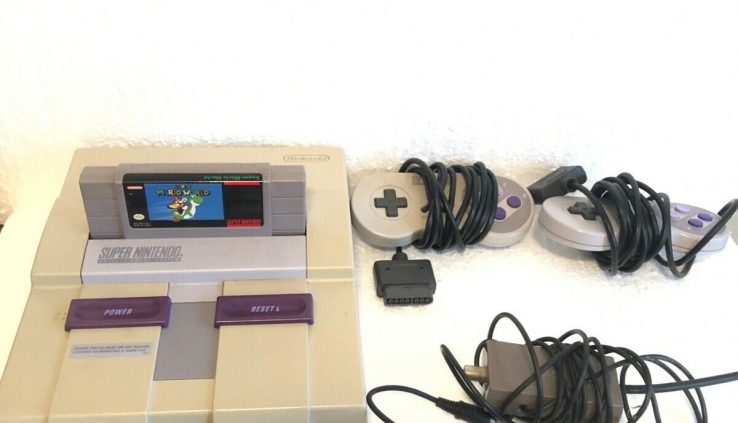 SNES Console Bundle –2 CONTROLLERS + MARIO ALL STARS+ SUPER MARIO WORLD TESTED