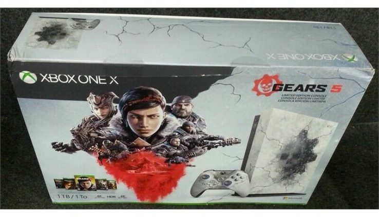 Microsoft 1787 XBox One X Console Gears 5 LE Bundle 1TB Darkish Translucent