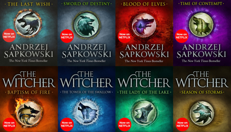 The Witcher Sequence Andrzej Sapkowski 8 Books Sequence Predicament Glossy Covers Netflix