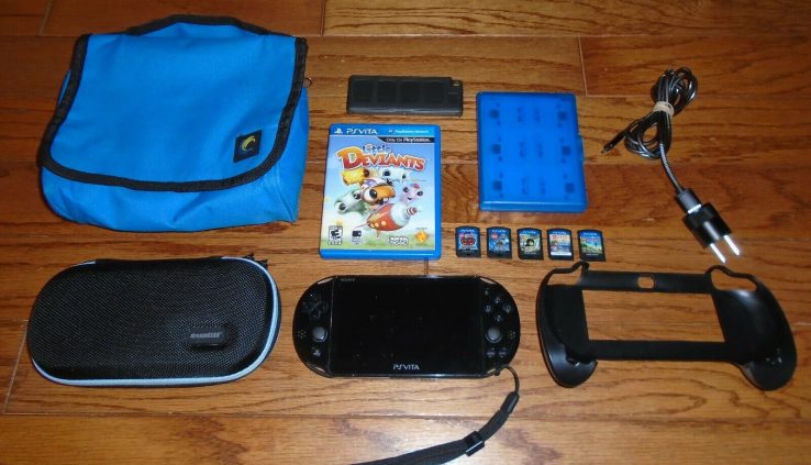 Sony PS Vita handheld console & 6 Games, LEGO, 8GB Black PCH-2001 3.73 Firmware