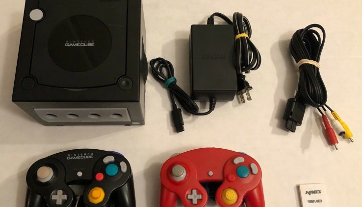 Nintendo GameCube Jet Gloomy 2 Controllers 1 Memory Card Cleaned / Tested