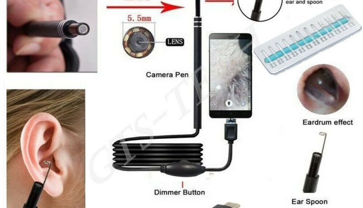 USB Ear Cleaning Endoscope Visual Earpick With Mini Digicam Ear Cleaning Instrument USA