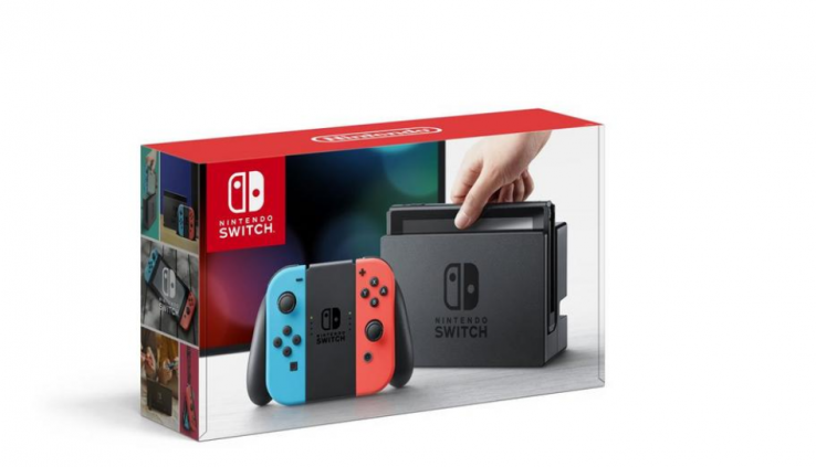 FREE SHIPPING 2-4 DAYS Nintendo Switch with Neon Blue and Neon Red Joy-Con