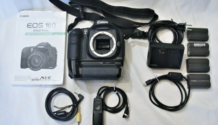 Canon EOS 10D 6.3MP Digital SLR Camera – Shaded (Physique Ultimate + Extras)