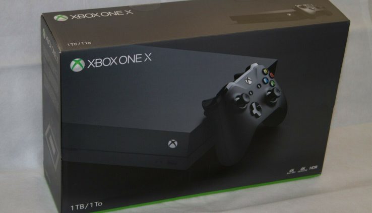 Recent Microsoft 1787 XBox One X Video Game Console 1TB Shadowy 4K Blue-Ray Ultra HDR