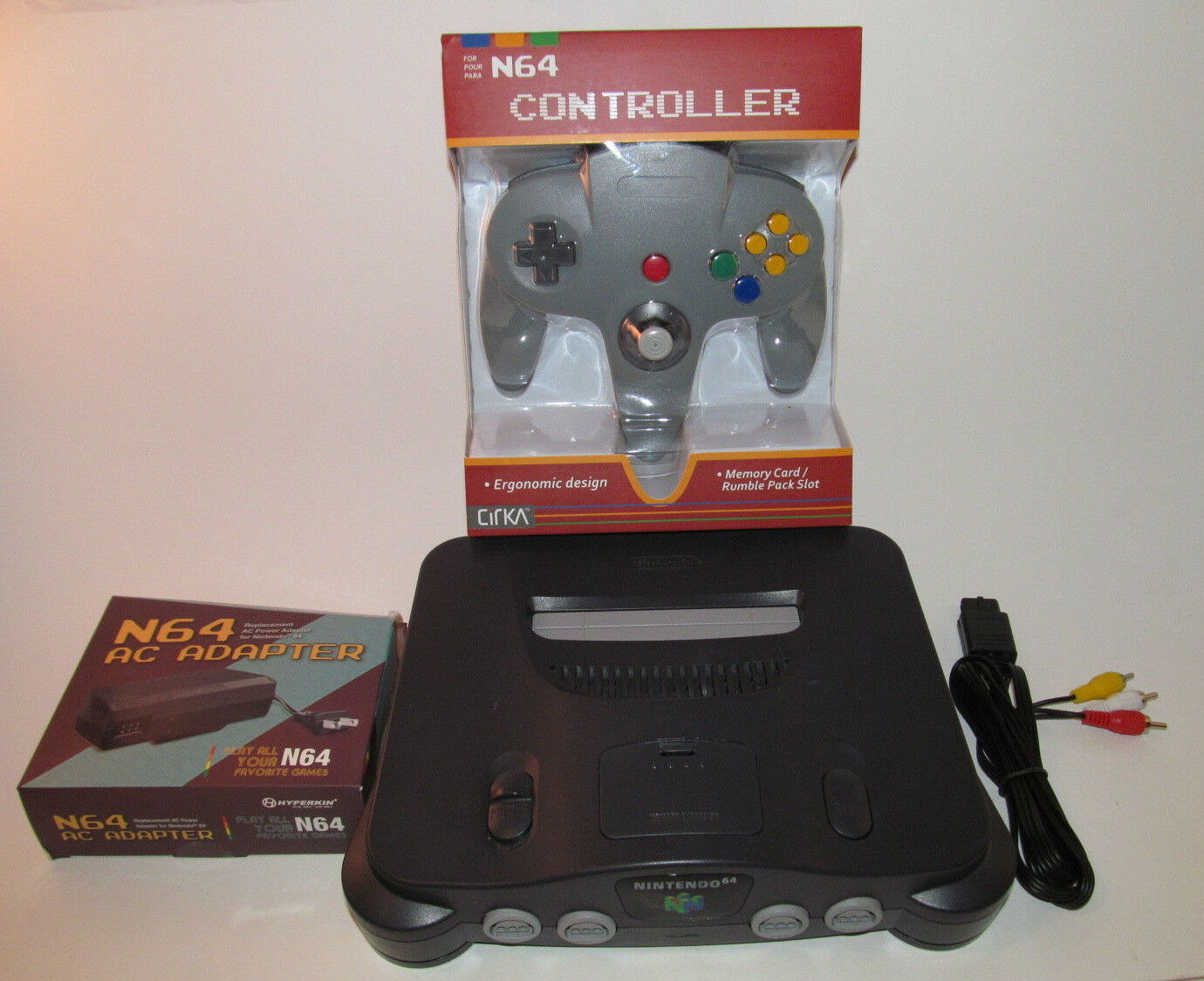 Nintendo 64 N64 Console System Bundle w/ Original Controller & Hookups