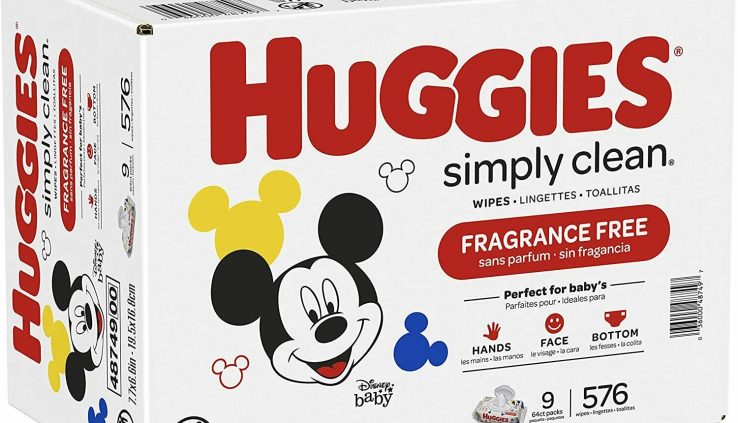 HUGGIES Simply Clear Shrimp one Wipes 64 / 576 / 704 Count IN STOCK READY TO SHIP!