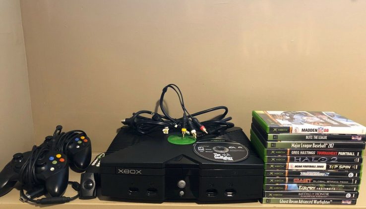 Usual XBOX Console Bundle – 2 Controllers, DVD Faraway, 12 Video games – TESTED!