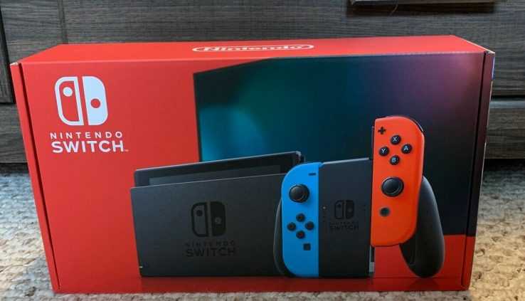 NINTENDO SWITCH NEWEST MODEL WITH RED AND BLUE JOY-CON 32GB FREE SHIPPING