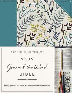 NKJV, Journal the Discover Bible, Fabric over Board, Blue Floral, Red Letter Version: