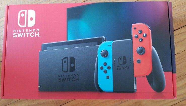 Nintendo Switch 32GB Console with Neon Blue & Neon Red Joy Con *NEW IN HAND*