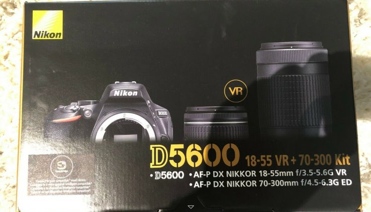 Nikon D5600 Digital Camera – Sunless (Equipment with AF-P 18-55 VR and 70-300mm f/4-5.6G