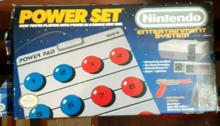 Nintendo Leisure Plot NES 2 Controllers Gun 1 Sport Energy Pad + Box