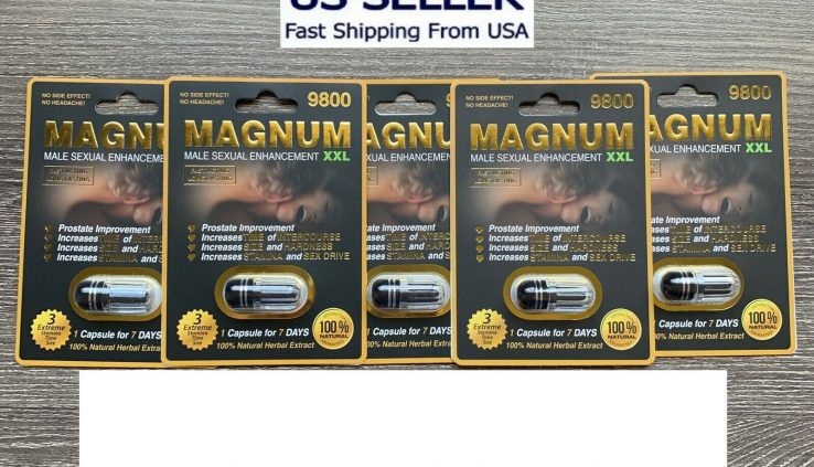 Sexpills MAGNUM XXL 9800 Sexual Performance Enhancement Exhausting Cock Power 5 Pills