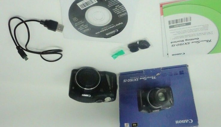 Canon  PowerShot SX150is 14.1MP Digital Digicam – Unlit