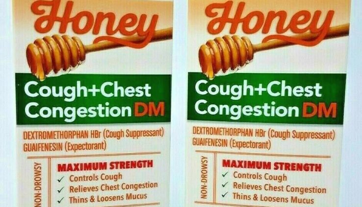 2 Robitussin Adult Honey Cough + Chest Congestion DM Max 4 ouncesExp 06/2020