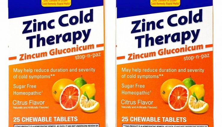 Dr Desire Zinc Generic Zicam Chilly Clear up Citrus RapidMelts – 2 Pack (50 Pills)