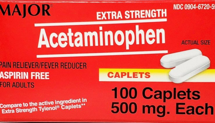 Predominant Acetaminophen 500 mg (Overview to Extra Energy Tylenol) 100 Caplets