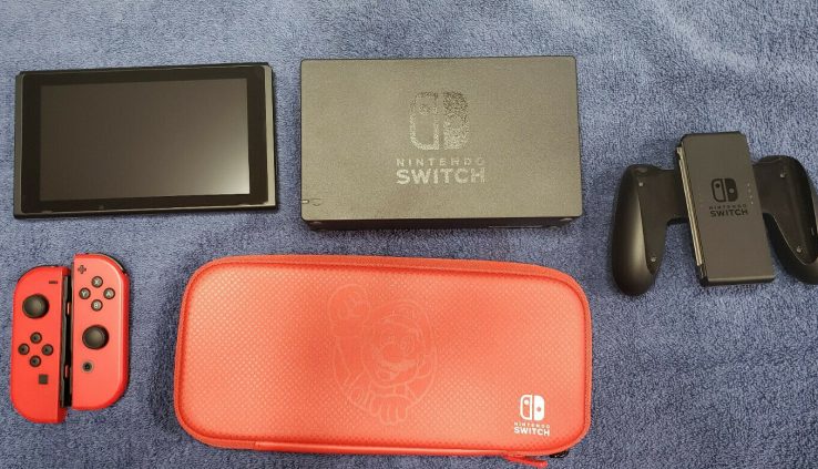 Nintendo Change  (with Red Pleasure-Cons) 32GB Red Console + Case, Very Flippantly extinct