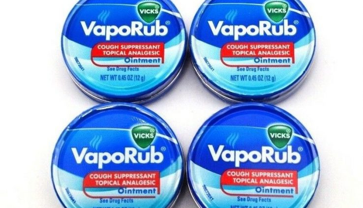 Vicks VapoRub Cough Suppressant Topical Analgesic Ointment 4 Pack, 0.forty five oz.12 g)