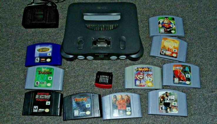 Nintendo N64 Sunless Console Machine w/ Exp. Pak +Orderly Break Bros and Extra