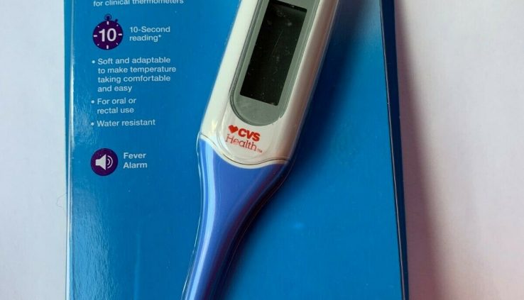 CVS Well being Flexible Tip Digital Thermometer 10 Second Reading NEW in Pack