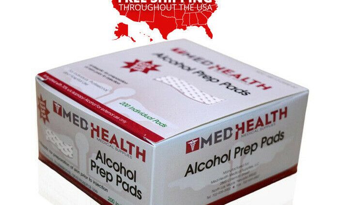 2 Pack Cardinal Health Alcohol Prep Pad,  Box of 200 (400 Whole)