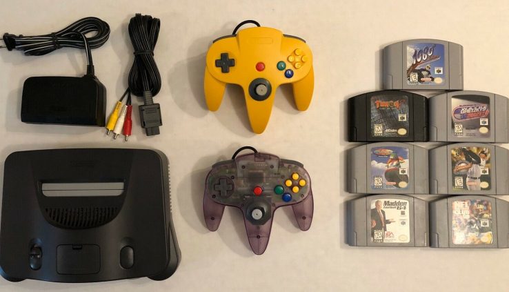 Nintendo 64 Bundle! 2 Controllers 7 Games VG CONDITION N64 Cleaned Totally