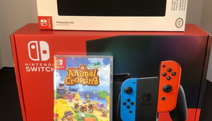 NEW NINTENDO SWITCH BUNDLE: Console + Animal Crossing: Unique Horizons Sport + Extra!