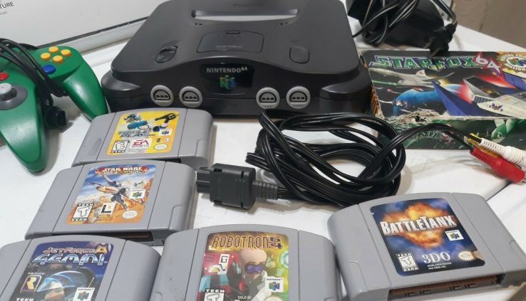 Nintendo 64 Console Inexperienced Controller And 6 Games tested